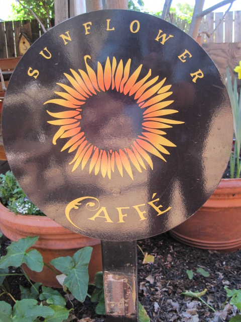 sunflower caffe sign